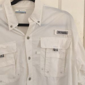 White men’s Columbia PFG long sleeve